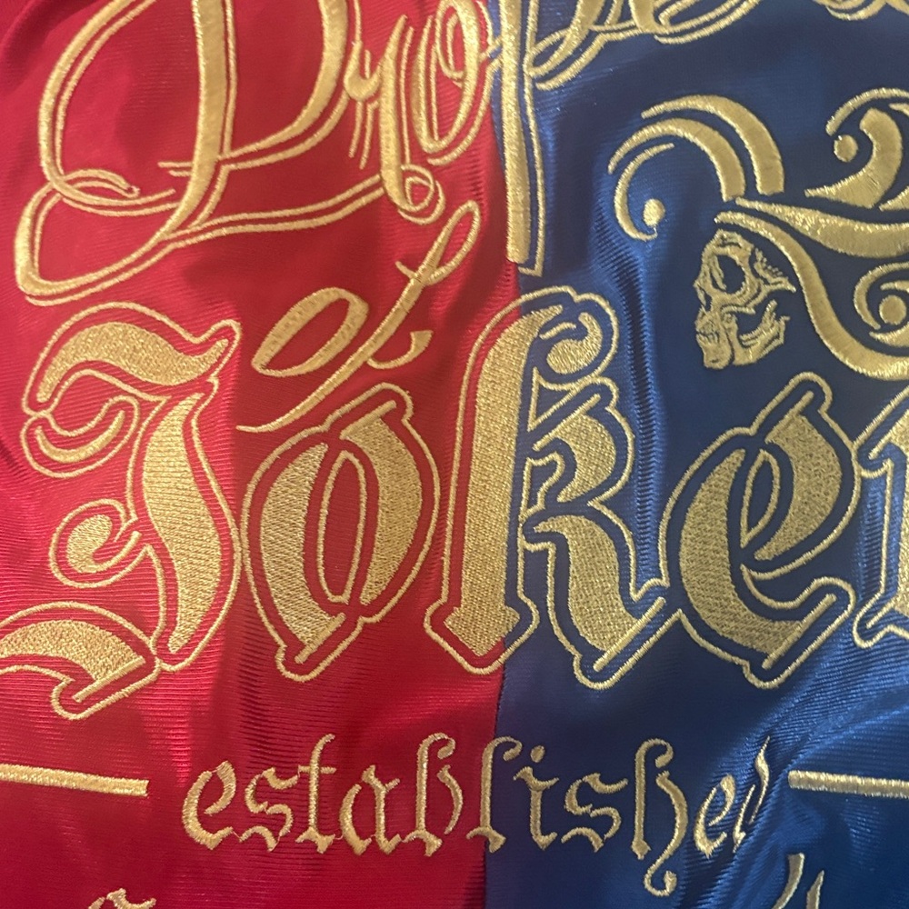 Red and Blue Graphic Scarf